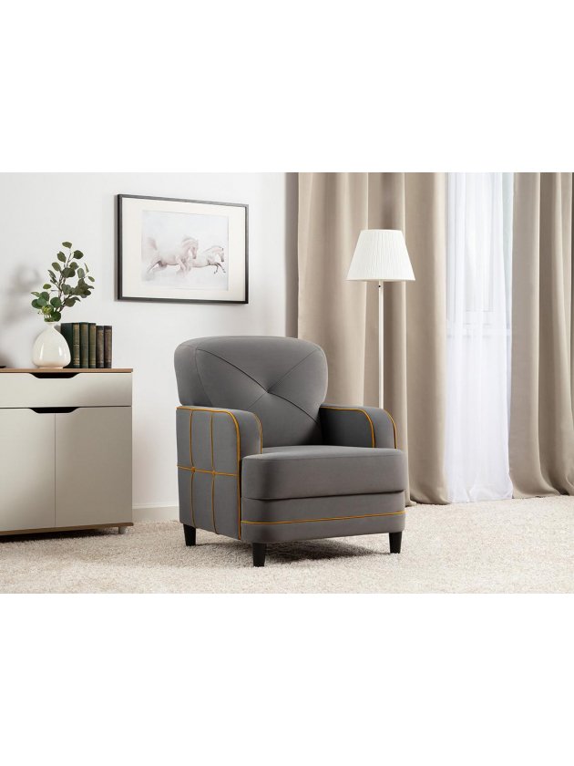 Кресло Черри Н ТК 287 irida 21 / эвита умбер горчичный 109