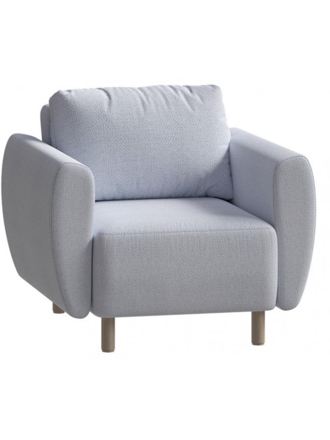 Кресло Тулисия пастельно-голубая рогожка