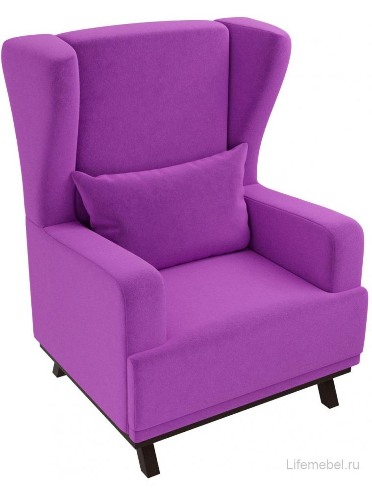 Кресло Джон микровельвет фиолетовый