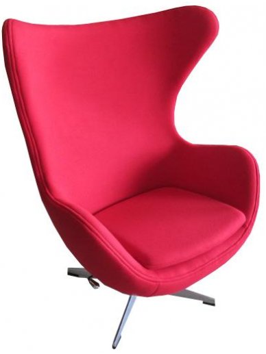 Кресло Egg chair кашемир красное