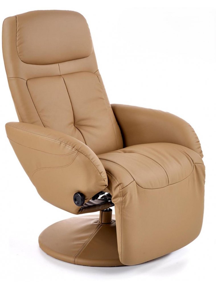 Кресло Optima раскладное бежевая экокожа