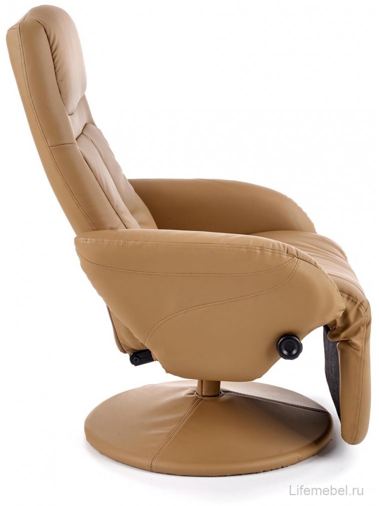 Кресло Optima раскладное бежевая экокожа