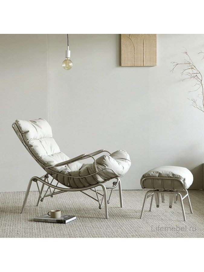 Кресло-качалка Liam серое