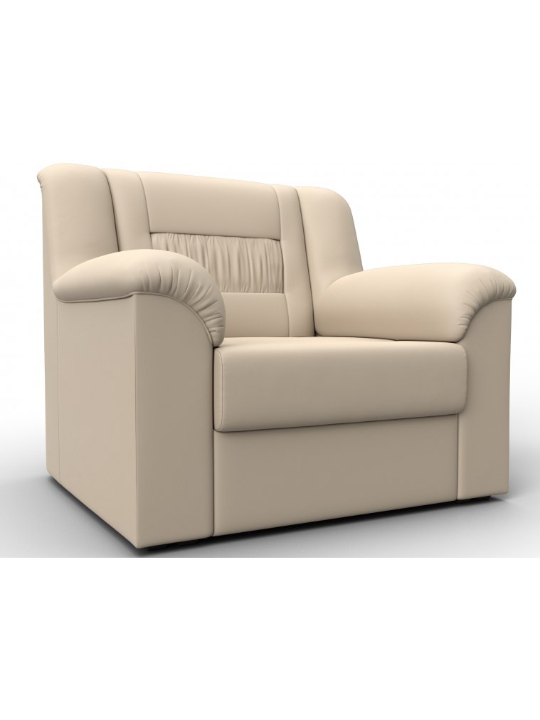 Кресло Карелия бежевая экокожа