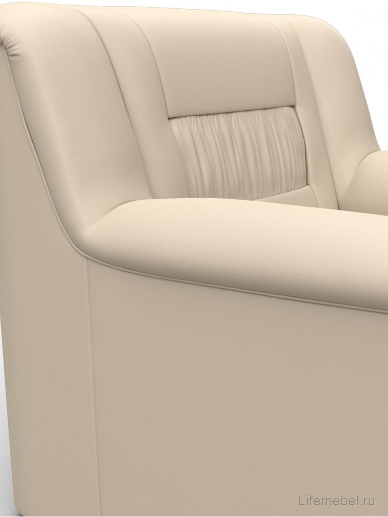 Кресло Карелия бежевая экокожа