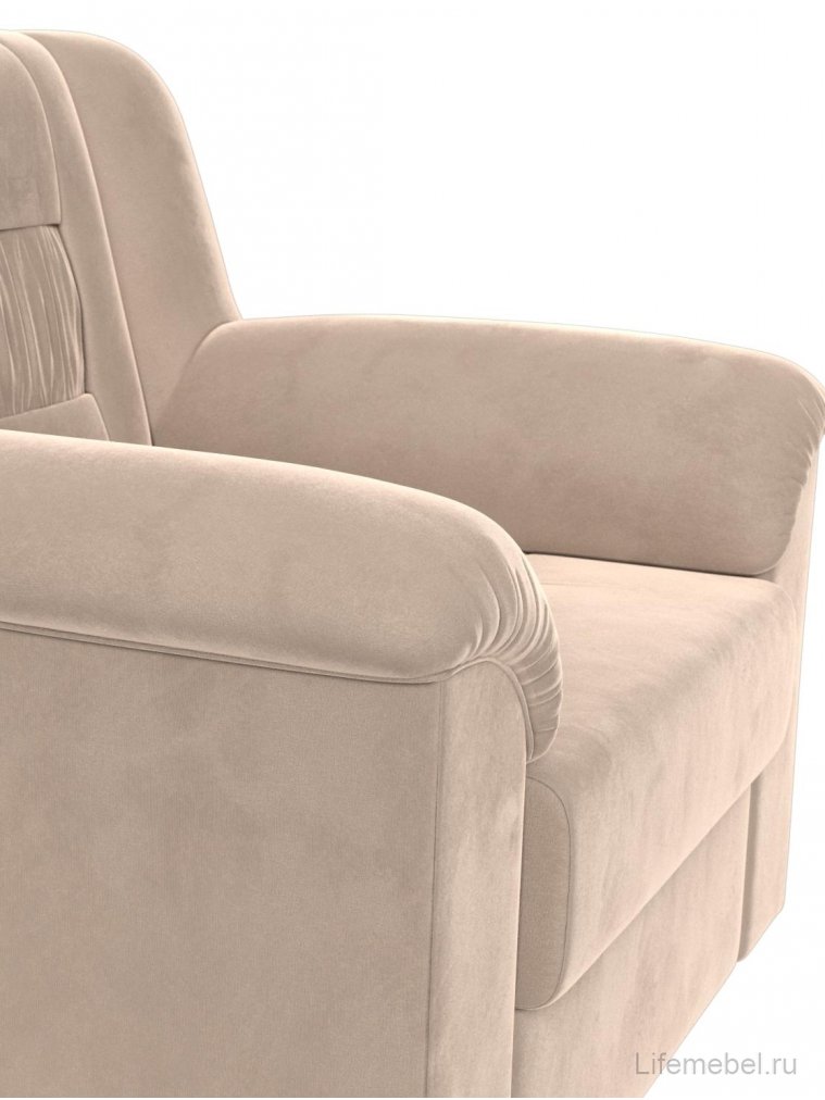 Кресло Карелия бежевый велюр