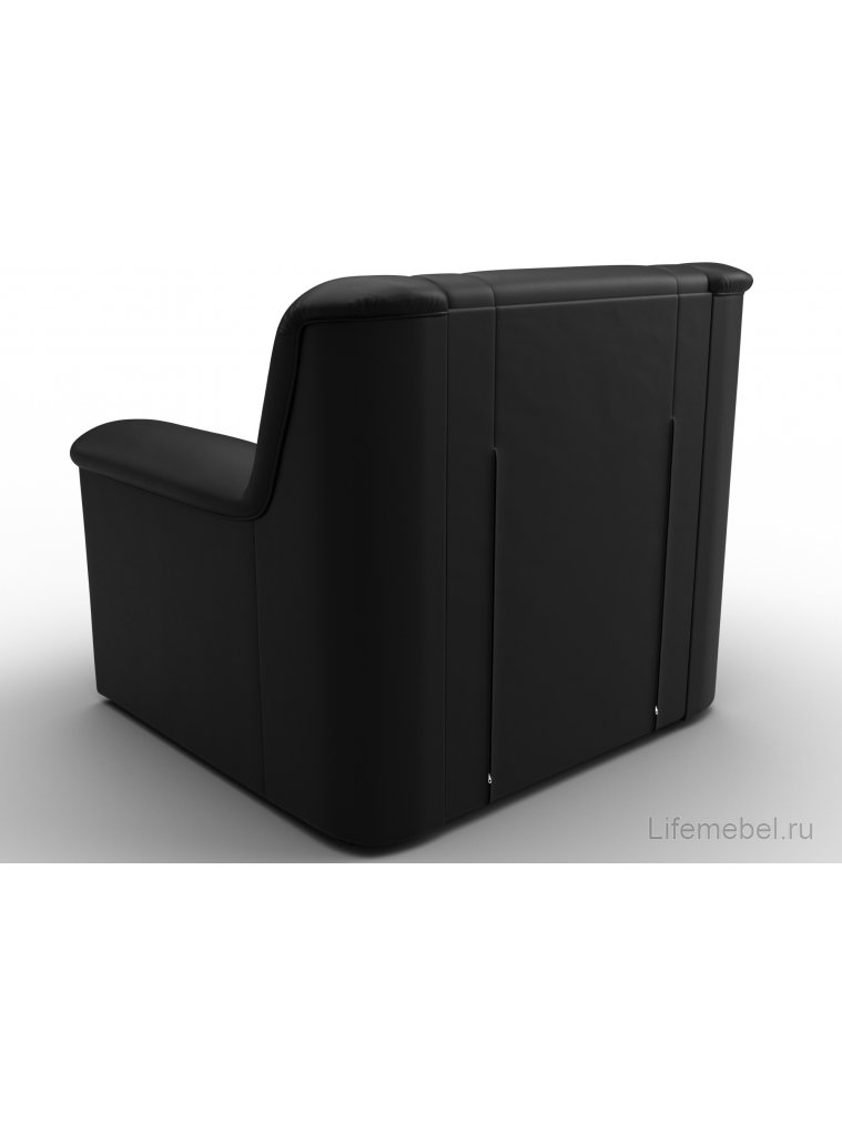 Кресло Карелия черная экокожа