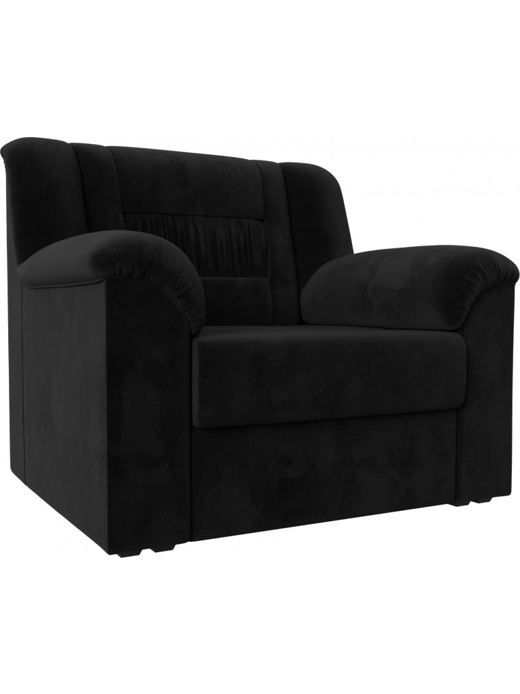 Кресло Карелия черный велюр
