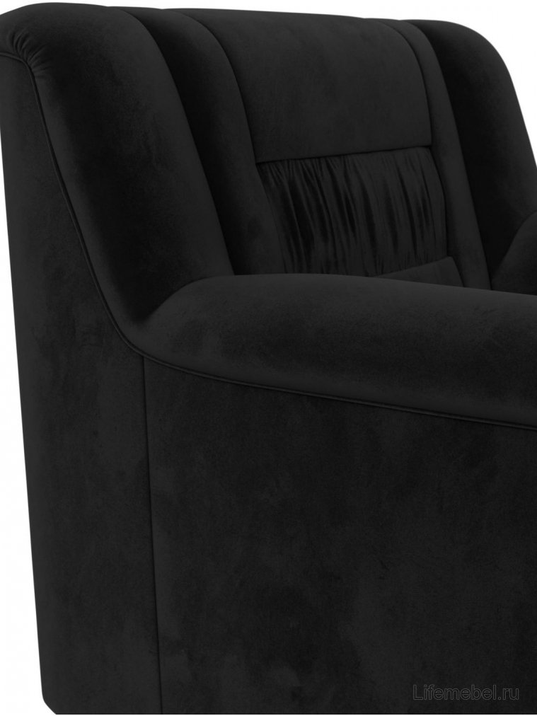 Кресло Карелия черный велюр