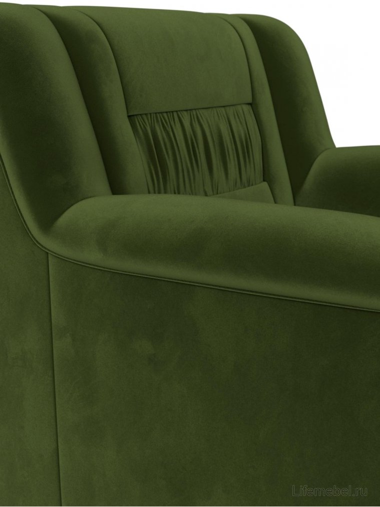 Кресло Карелия зеленый микровельвет