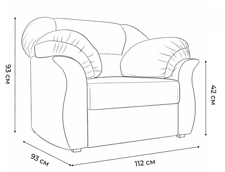 Кресло Эллада бежевый велюр