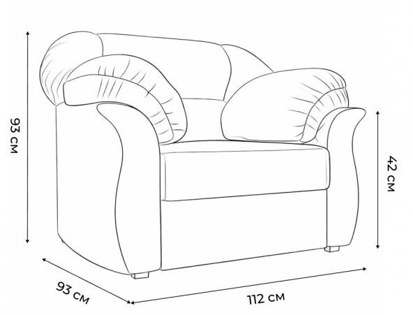 Кресло Эллада серый велюр