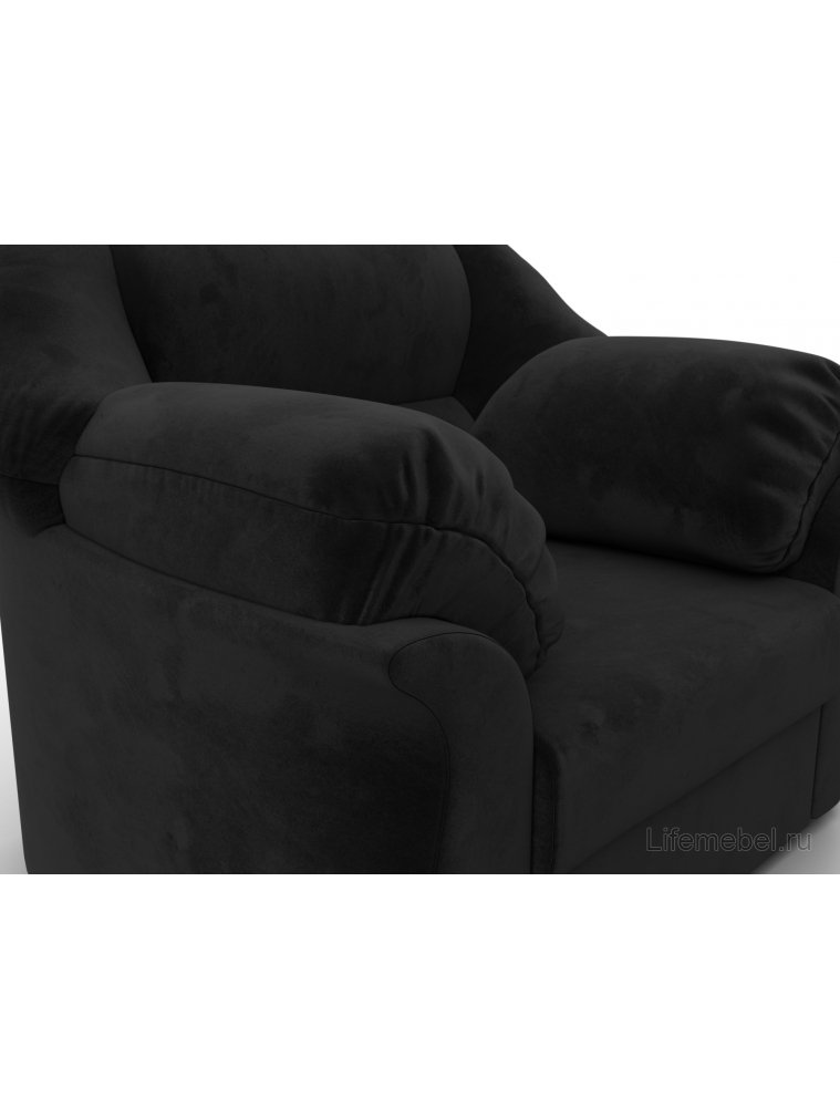 Кресло Эллада велюр черный