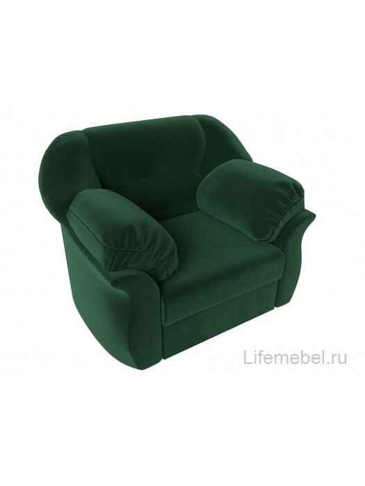 Кресло Карнелла зеленый велюр