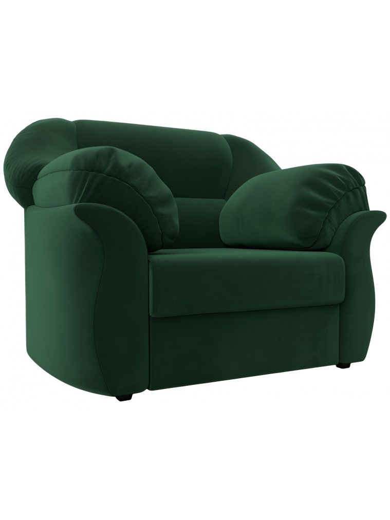 Кресло Карнелла зеленый велюр