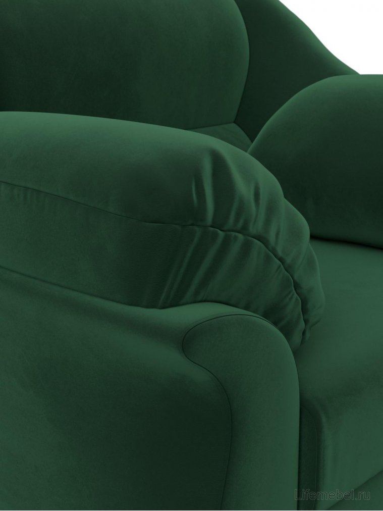 Кресло Карнелла зеленый велюр