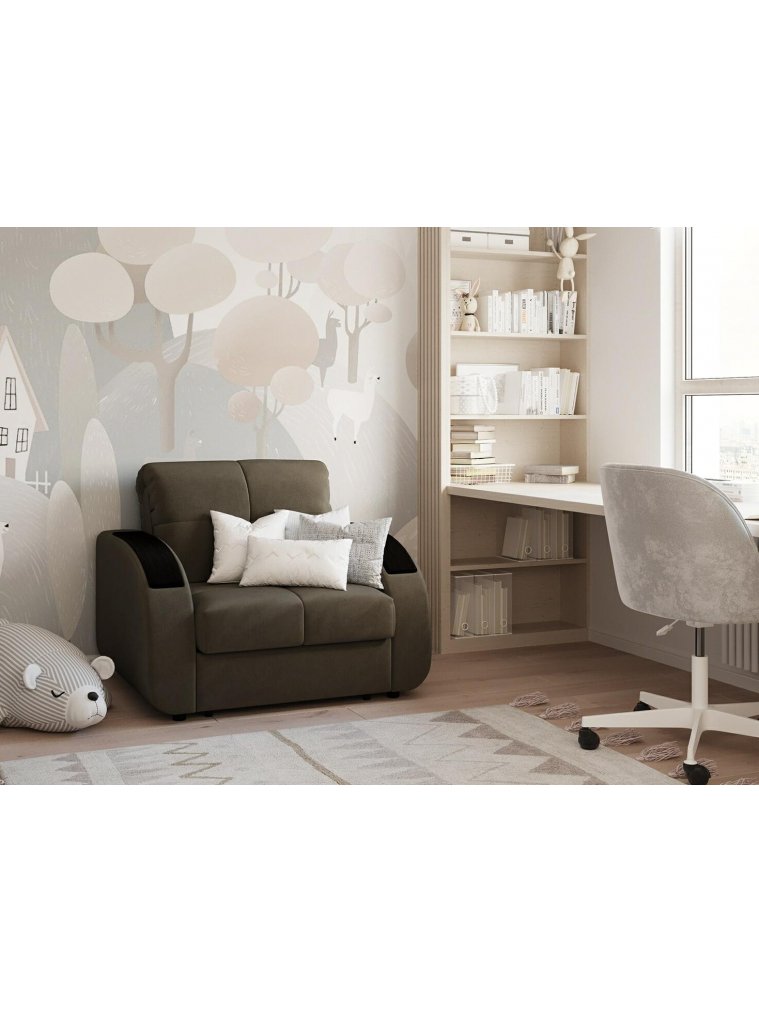 Кресло Moon Family 109 / Н10 v1+(2)65 н 004751 велюр коричневый 74-65