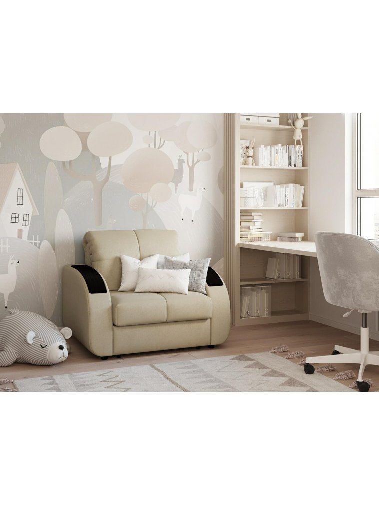 Кресло Moon Family 109 / Н10 v1+(2)65 н 004752 велюр бежевый 74-70