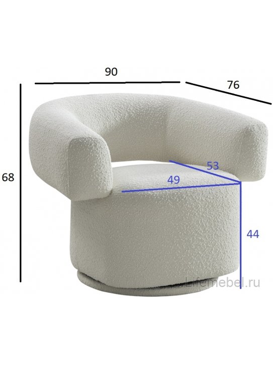 Кресло Лугано белое
