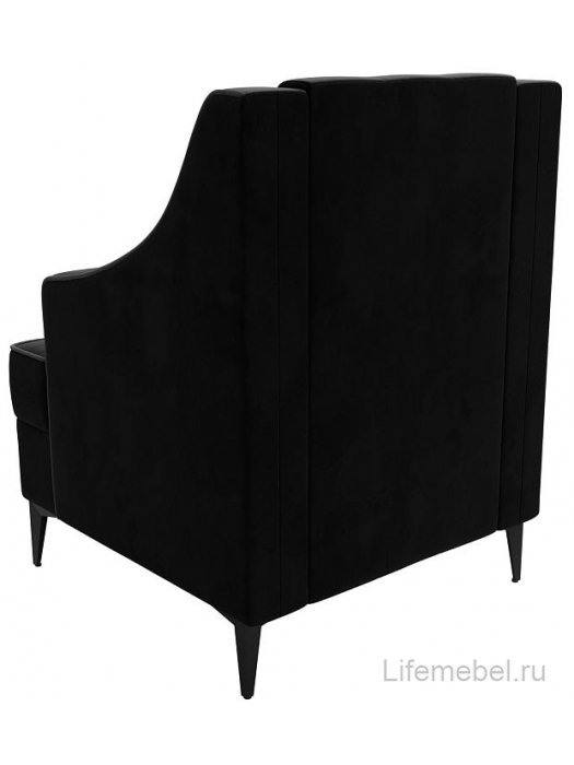 Кресло Ривер-Софт черный / серый велюр