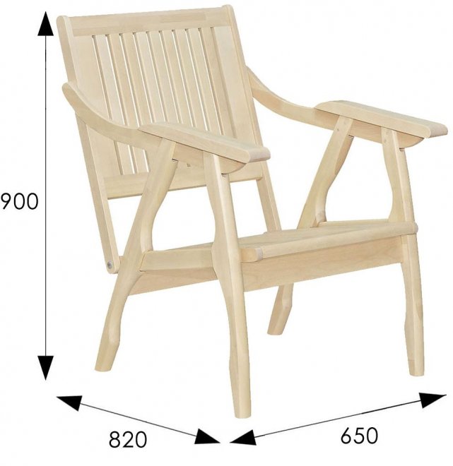 Кресло Массив лак