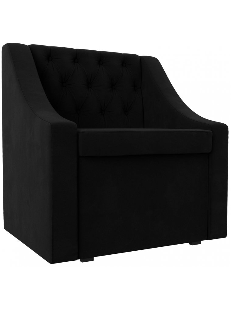 Кресло Мерлин микровельвет черный