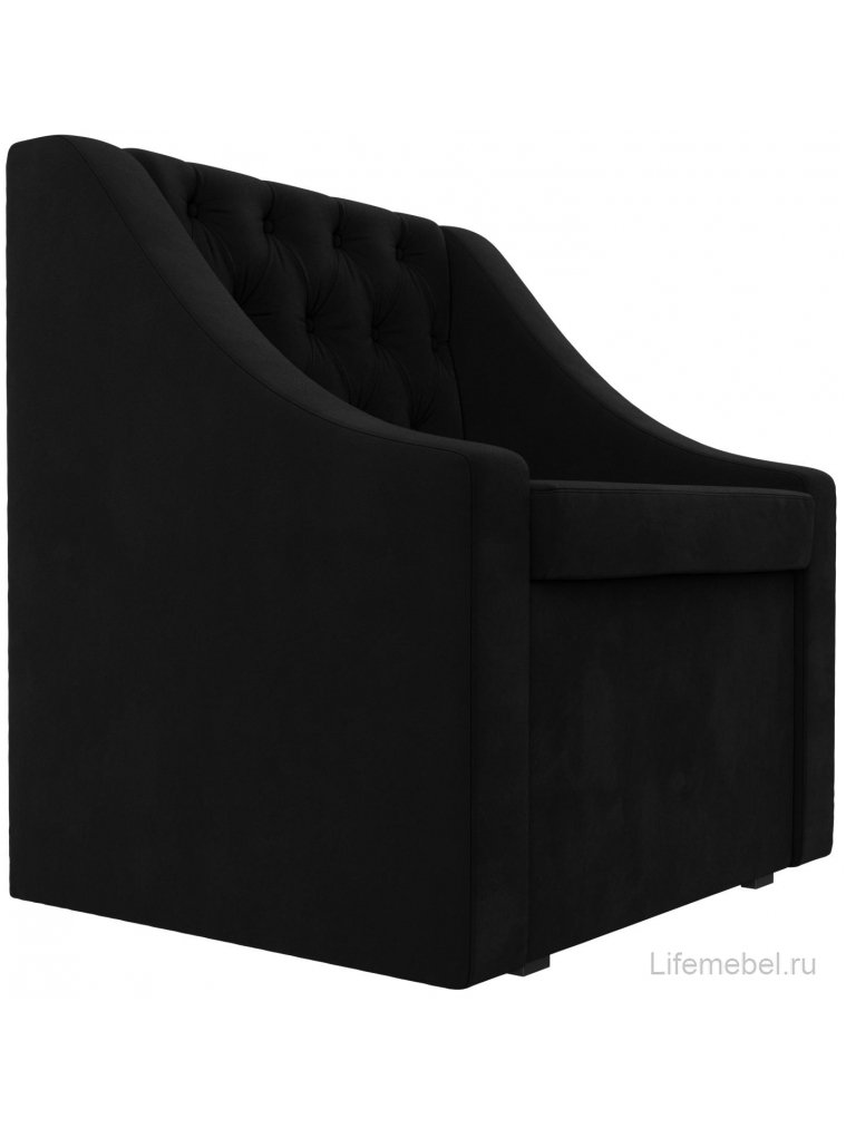 Кресло Мерлин микровельвет черный