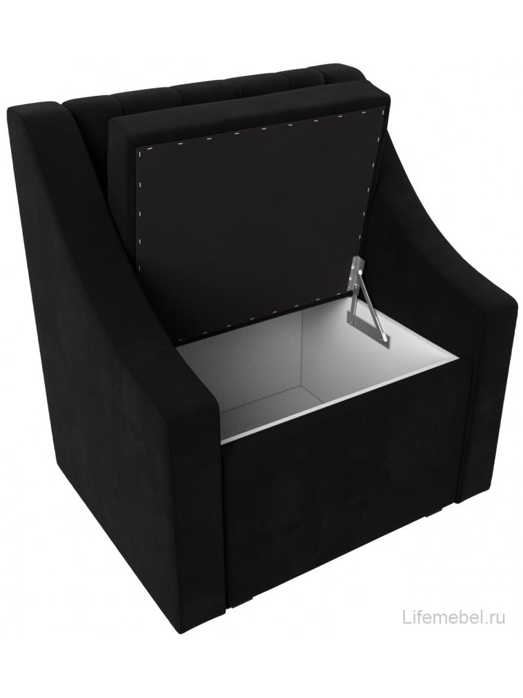 Кресло Мерлин микровельвет черный