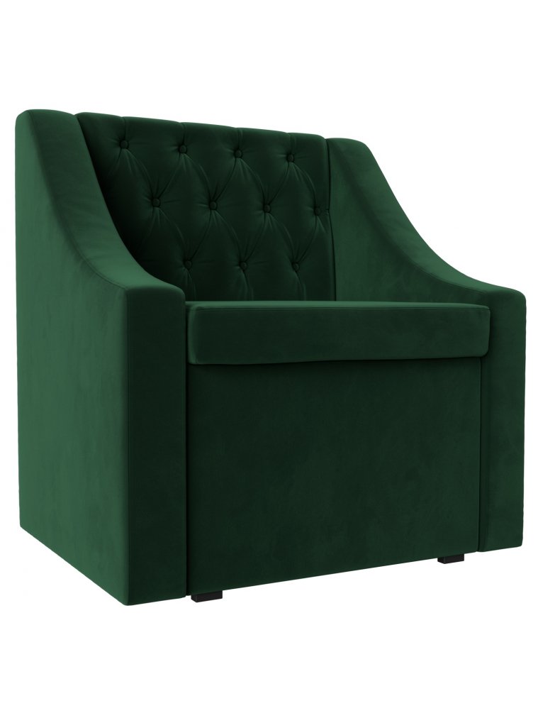 Кресло Мерлин зеленый велюр