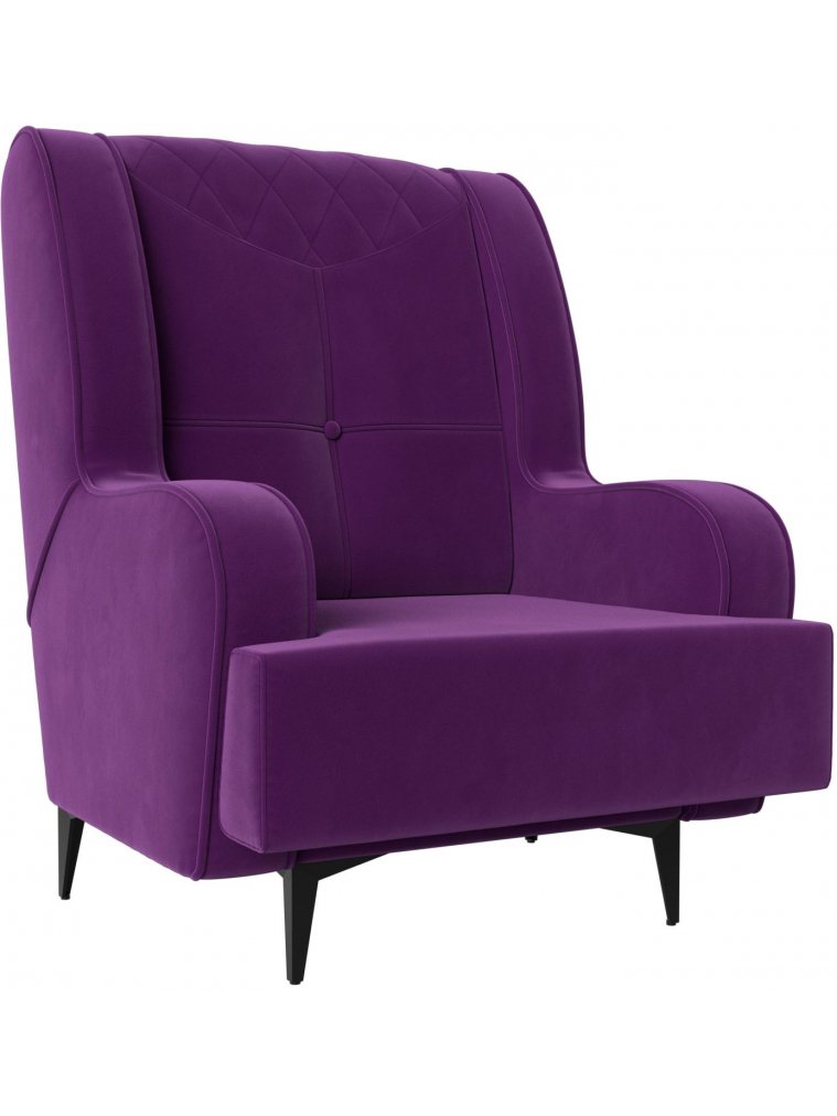 Кресло Неаполь фиолетовый микровельвет