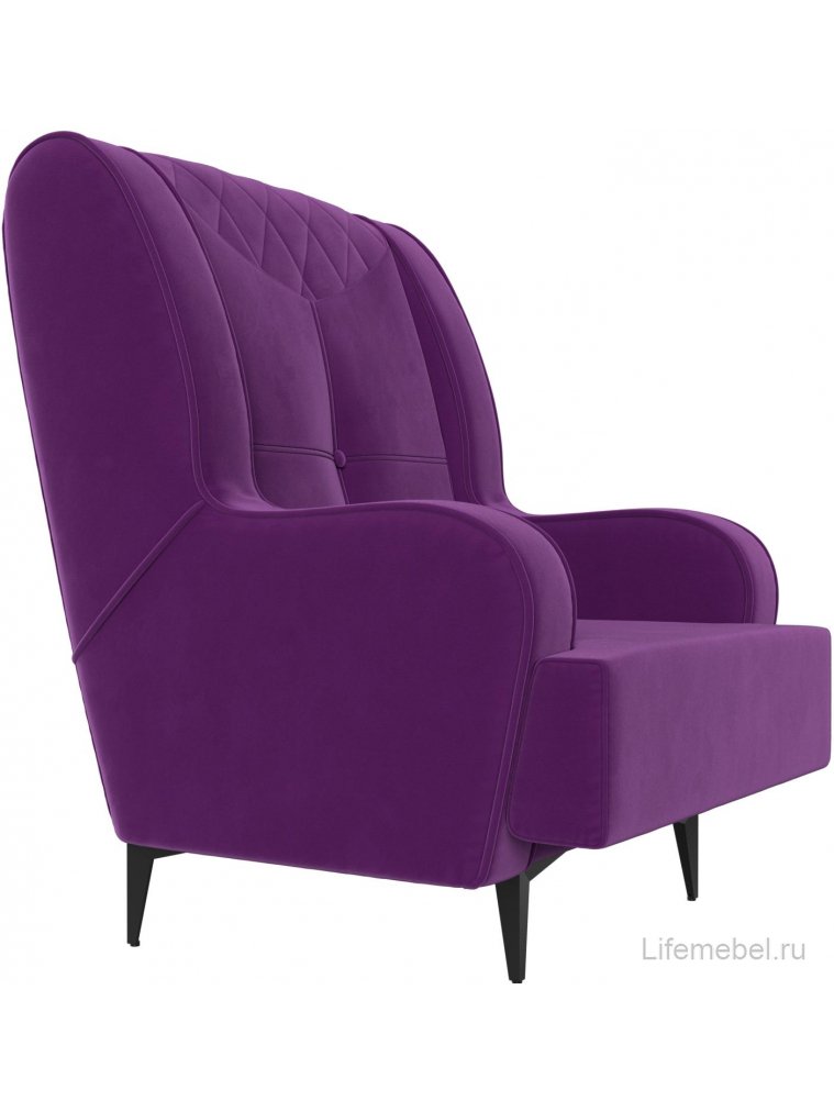 Кресло Неаполь фиолетовый микровельвет
