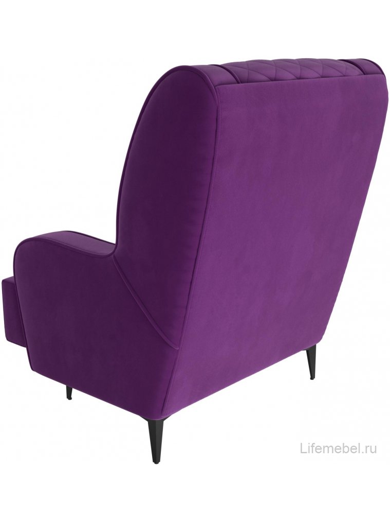 Кресло Неаполь фиолетовый микровельвет