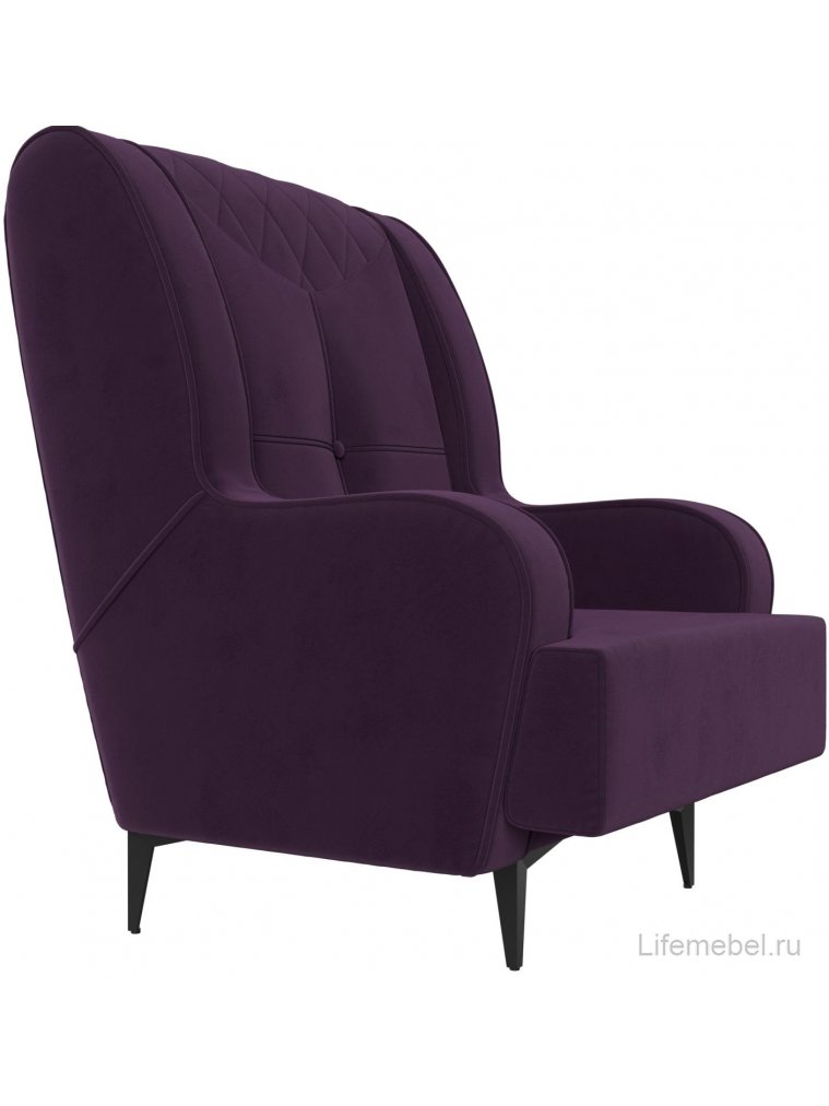 Кресло Неаполь фиолетовый велюр