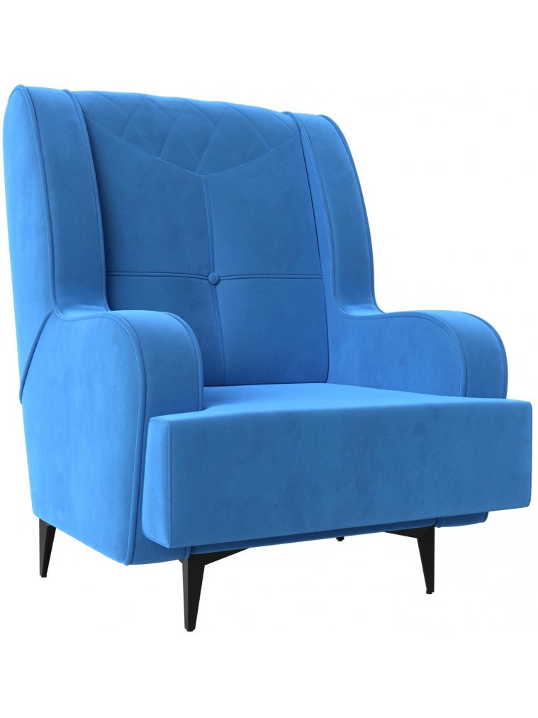 Кресло Неаполь голубой велюр