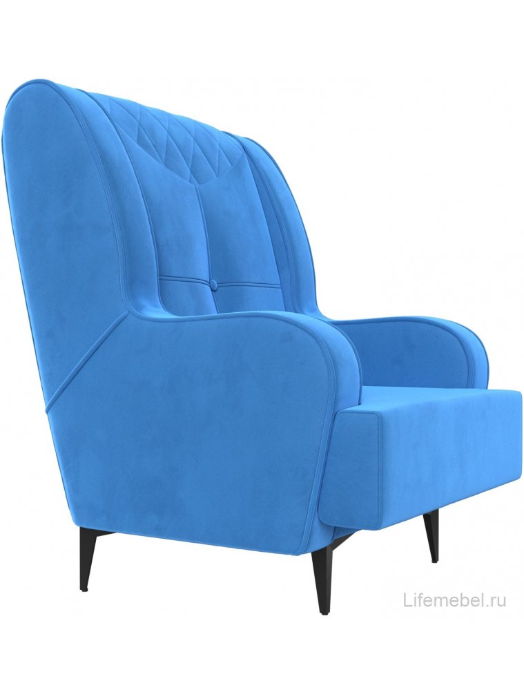 Кресло Неаполь голубой велюр