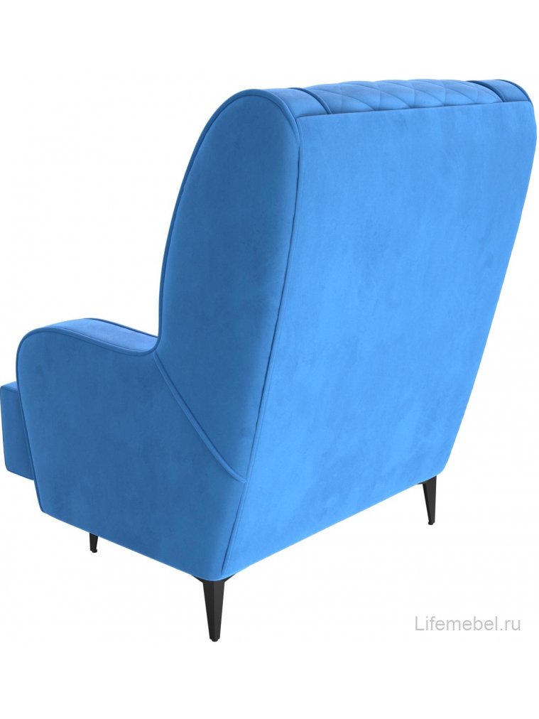 Кресло Неаполь голубой велюр