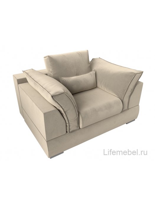 Кресло Пекин бежевый микровельвет