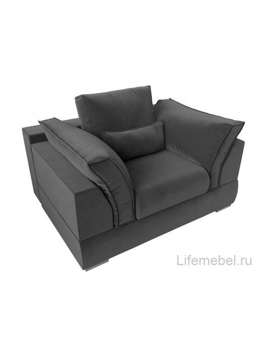 Кресло Пекин серый велюр