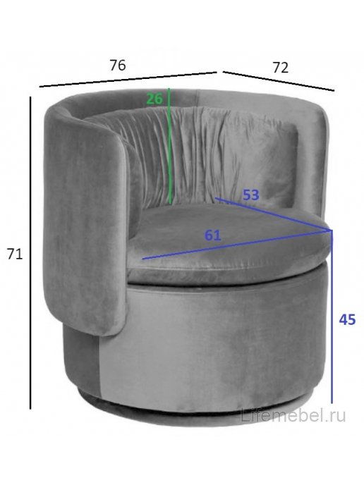 Кресло Пьеро зеленое