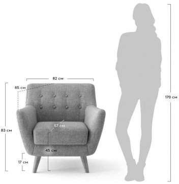 Кресло Picasso горчичное