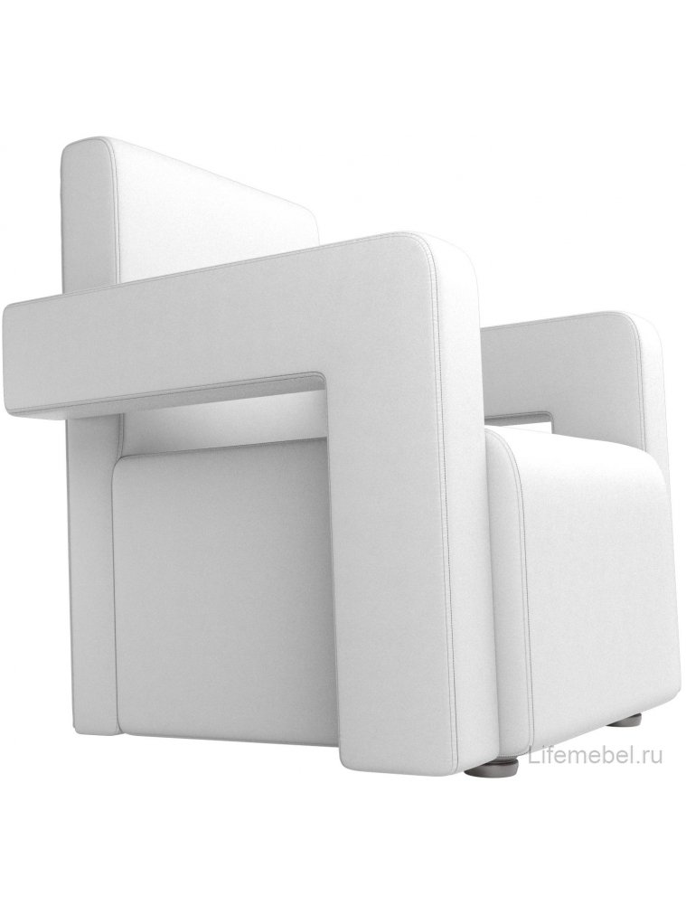 Кресло Рамос белая экокожа