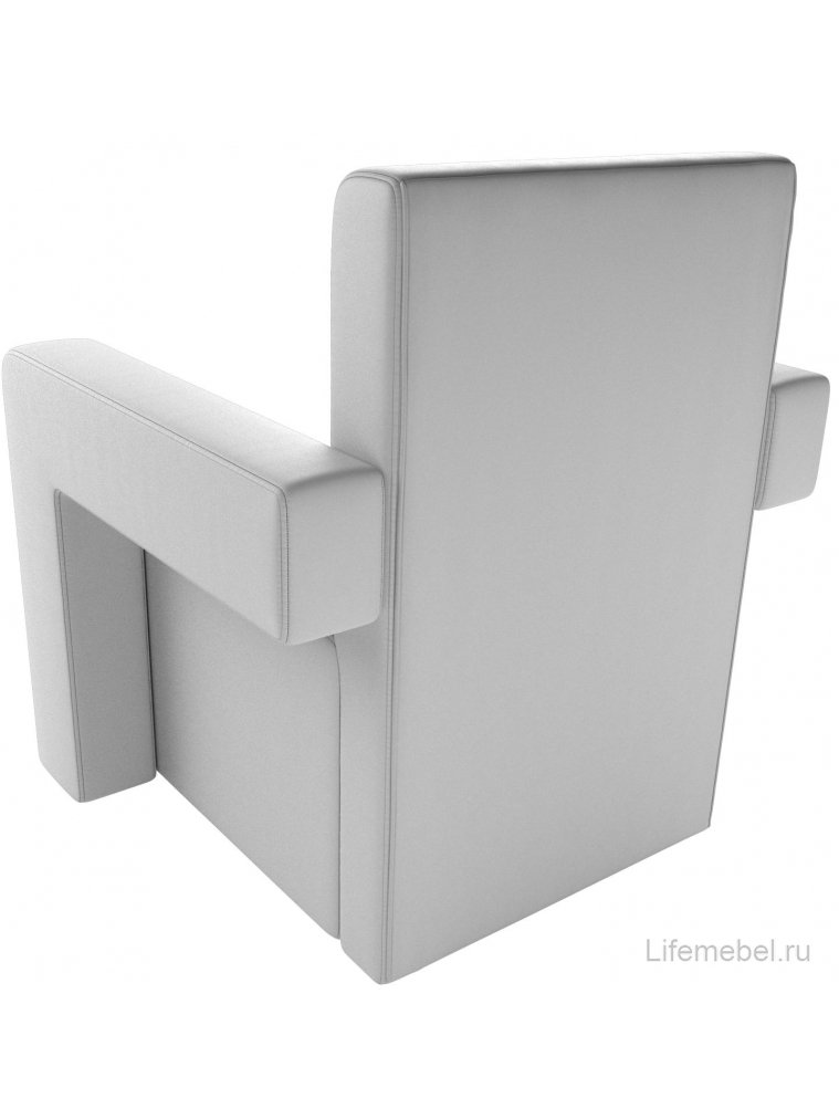 Кресло Рамос белая экокожа