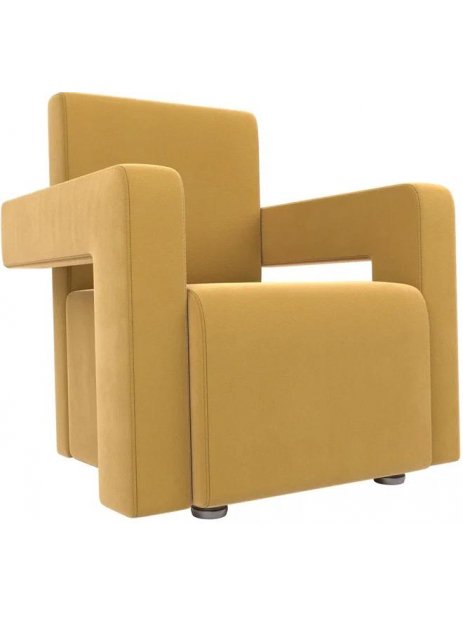 Кресло Рамос желтый микровельвет