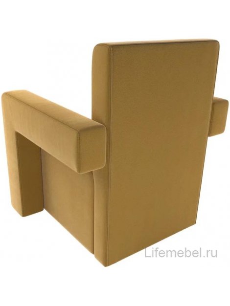 Кресло Рамос желтый микровельвет