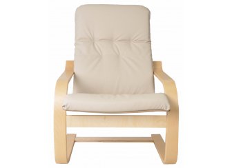 Кресло Сайма (экокожа) береза / бежевый