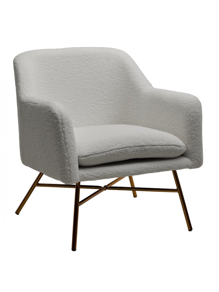 Кресло Sheep Nini белый / золотой