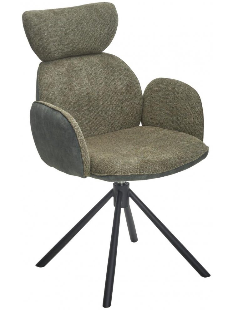 Кресло Vardy 360 поворотное brego-77 зеленый / 7525-156 зеленый велюр / черный