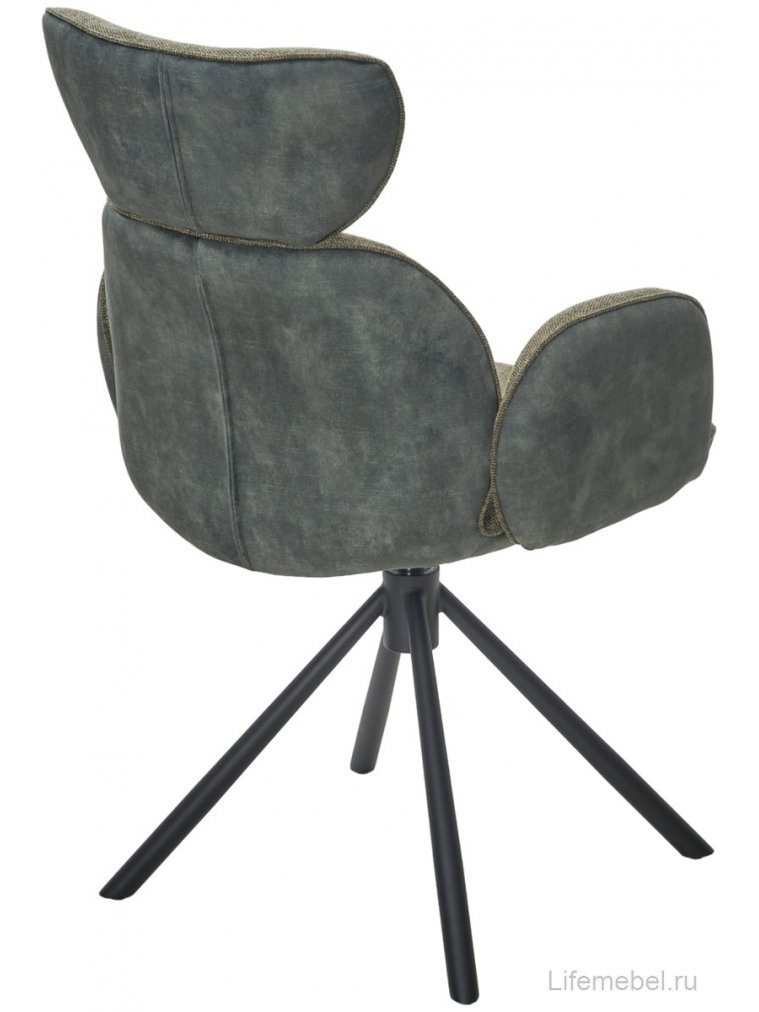 Кресло Vardy 360 поворотное brego-77 зеленый / 7525-156 зеленый велюр / черный