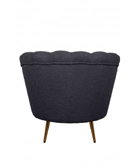 Низкое кресло Pearl Black Boucle