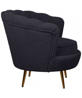 Низкое кресло Pearl Black Boucle